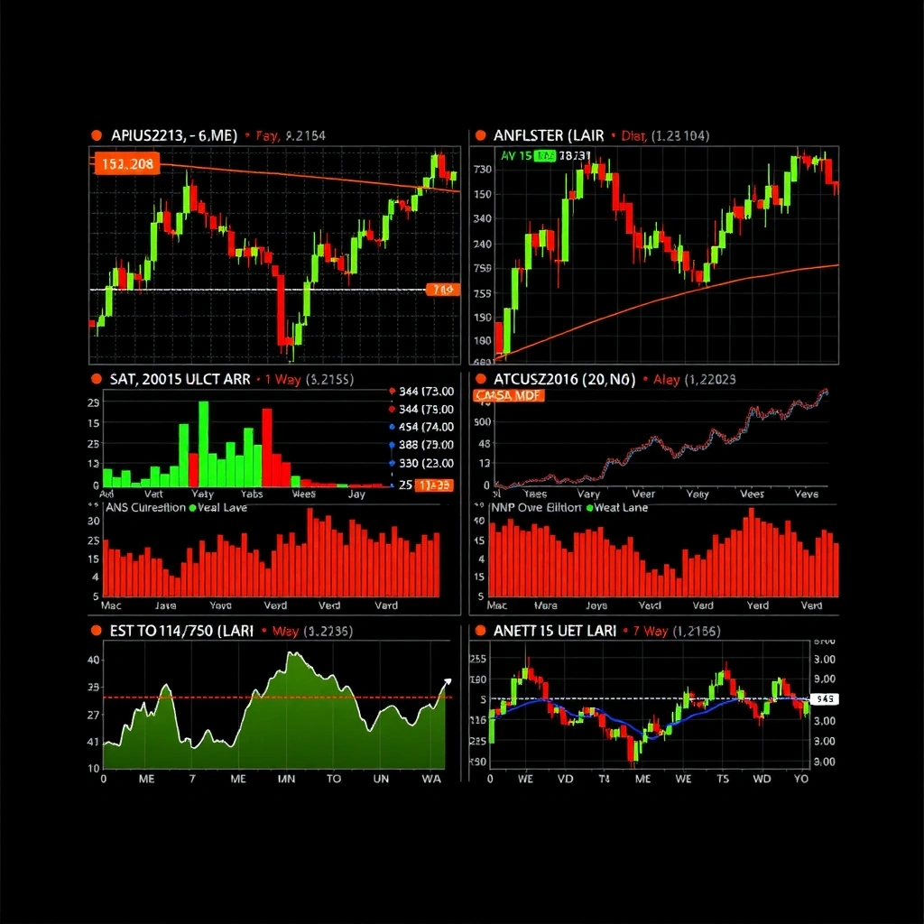 Trading analytics dashboard showing market data visualization